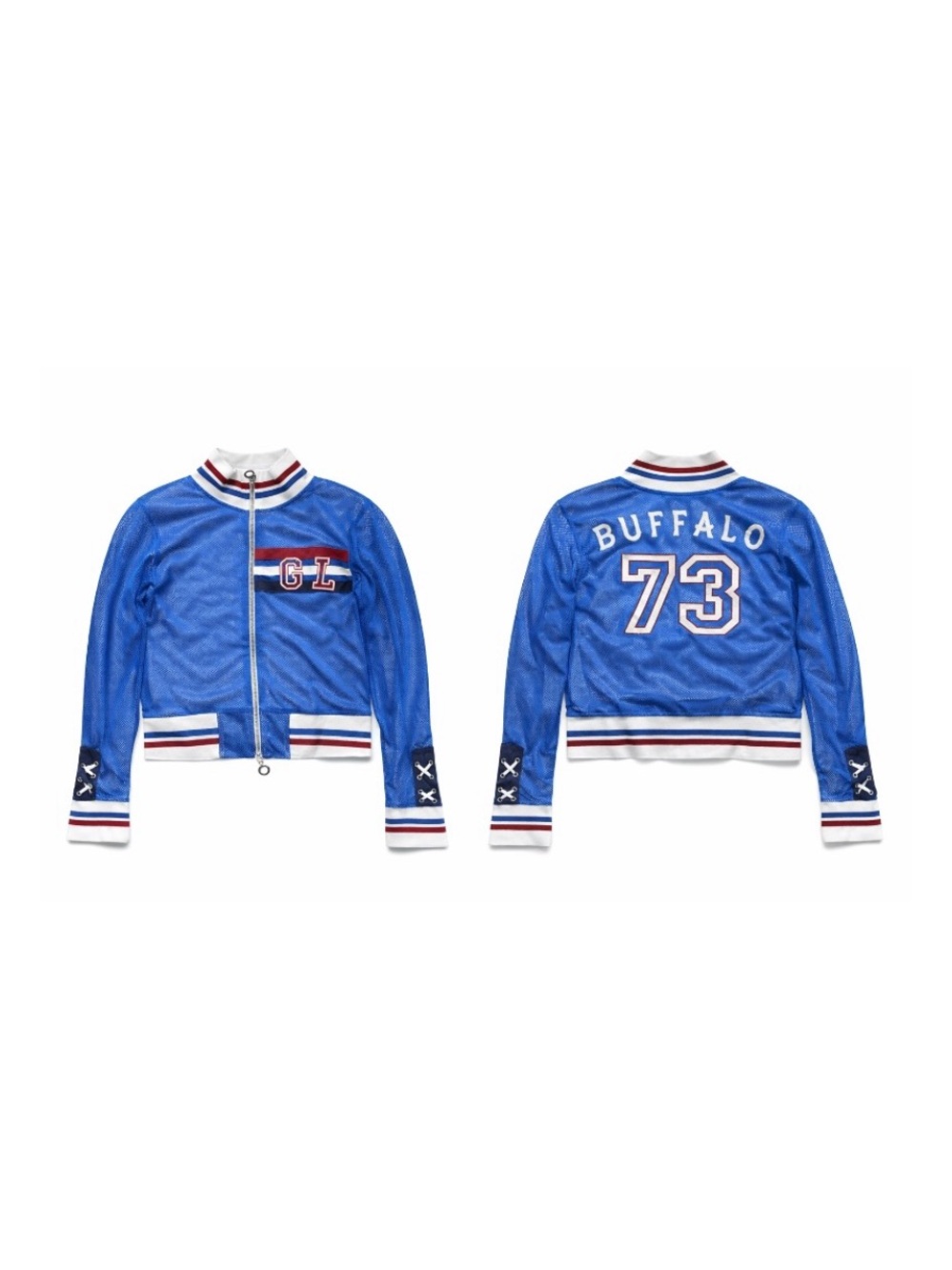 Buffalo 73 Blue Varsity hoodie y2k
